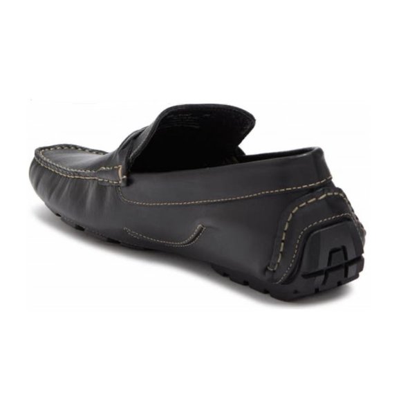 Donald Pliner Men's Deacon Antique Calf Slip On Driver Loafer Leather Shoe Black - Picture 4 of 6